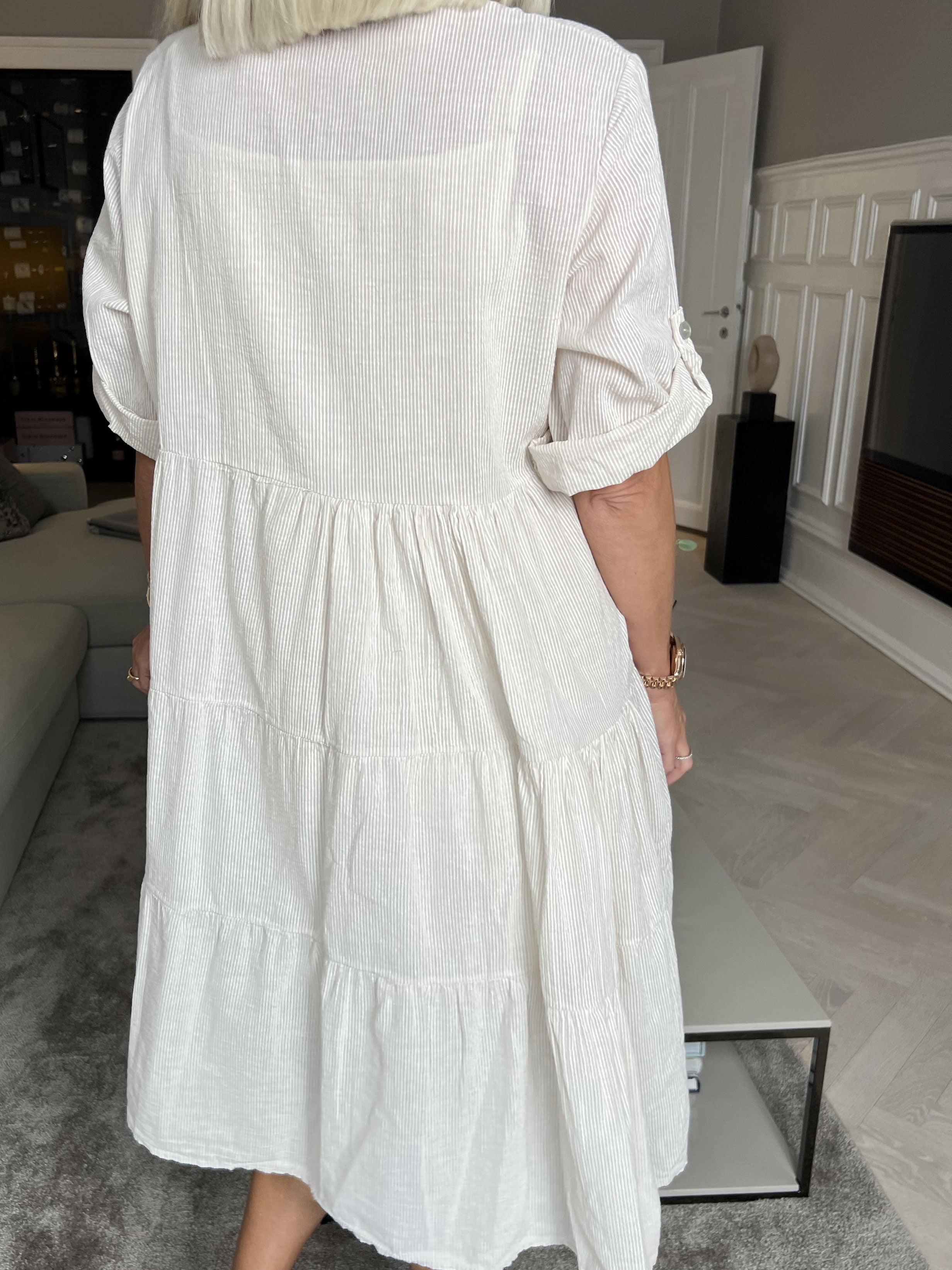 Cataleya - Söt randig skjortklänning i bomull